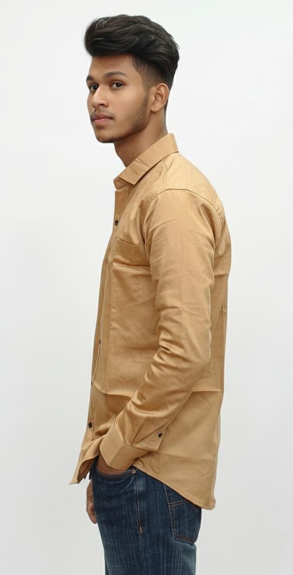 Men Regular Fit Solid Casual Shirt - Image 3