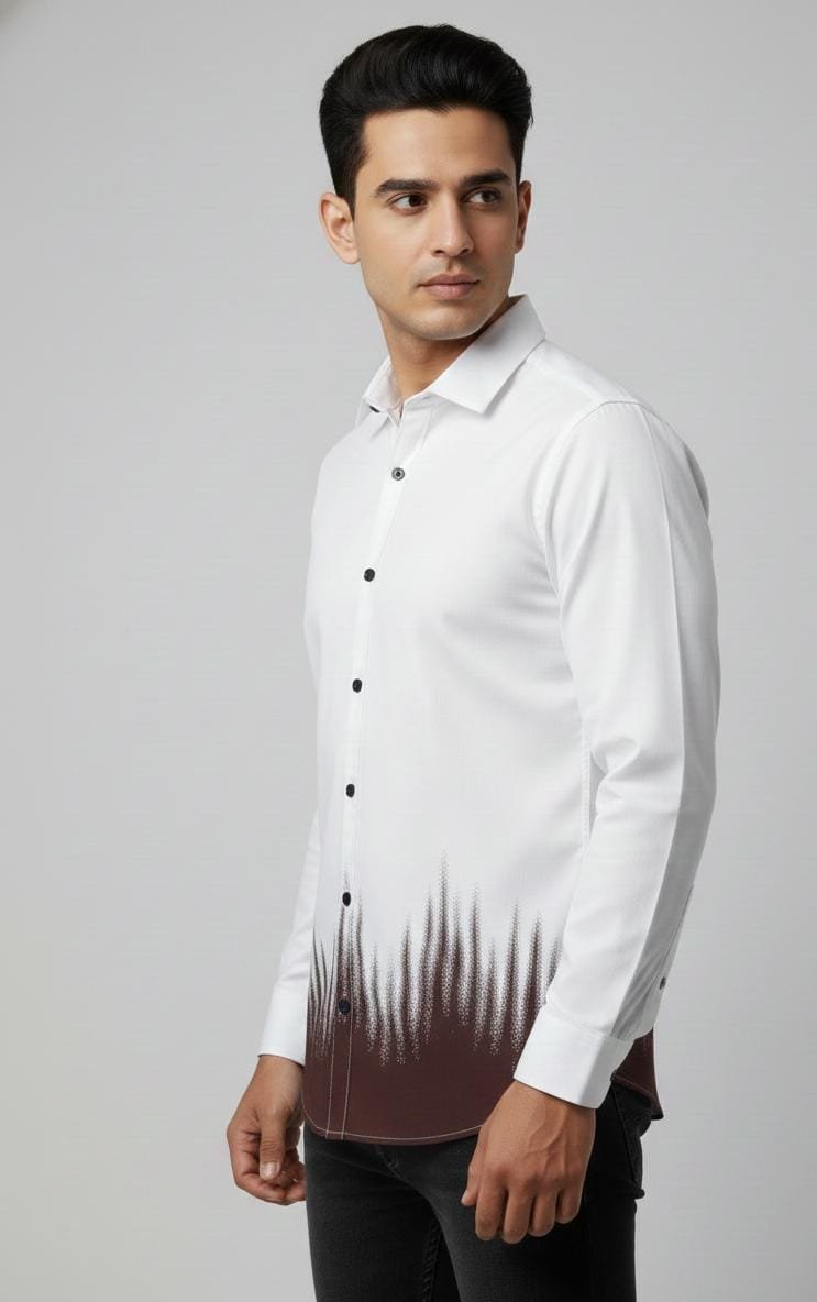 Men Slim Fit Solid Spread Collar Formal Shirt - Image 3