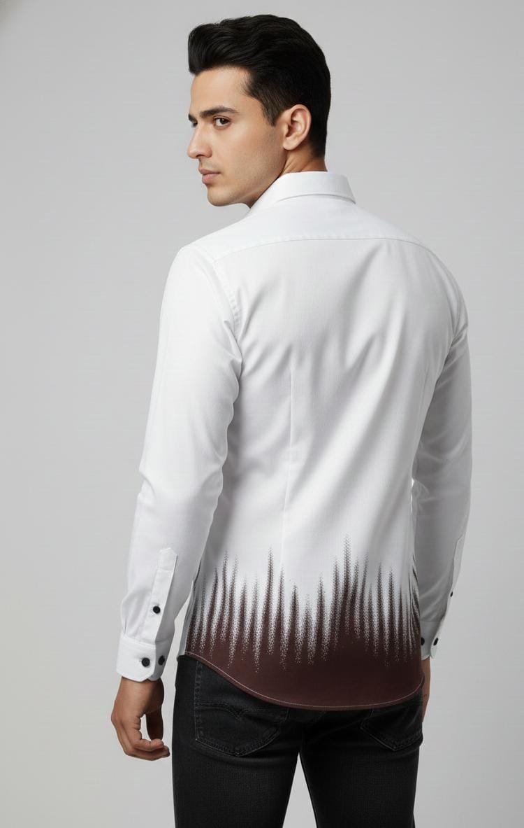 Men Slim Fit Solid Spread Collar Formal Shirt - Image 2