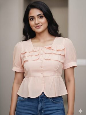 Women's Fancy Peach Top